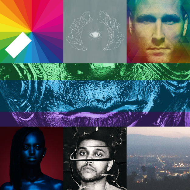 From left to right, top to bottom: Jamie xx, José González, Kaskade, Kelela, The Weeknd, and Zero 7